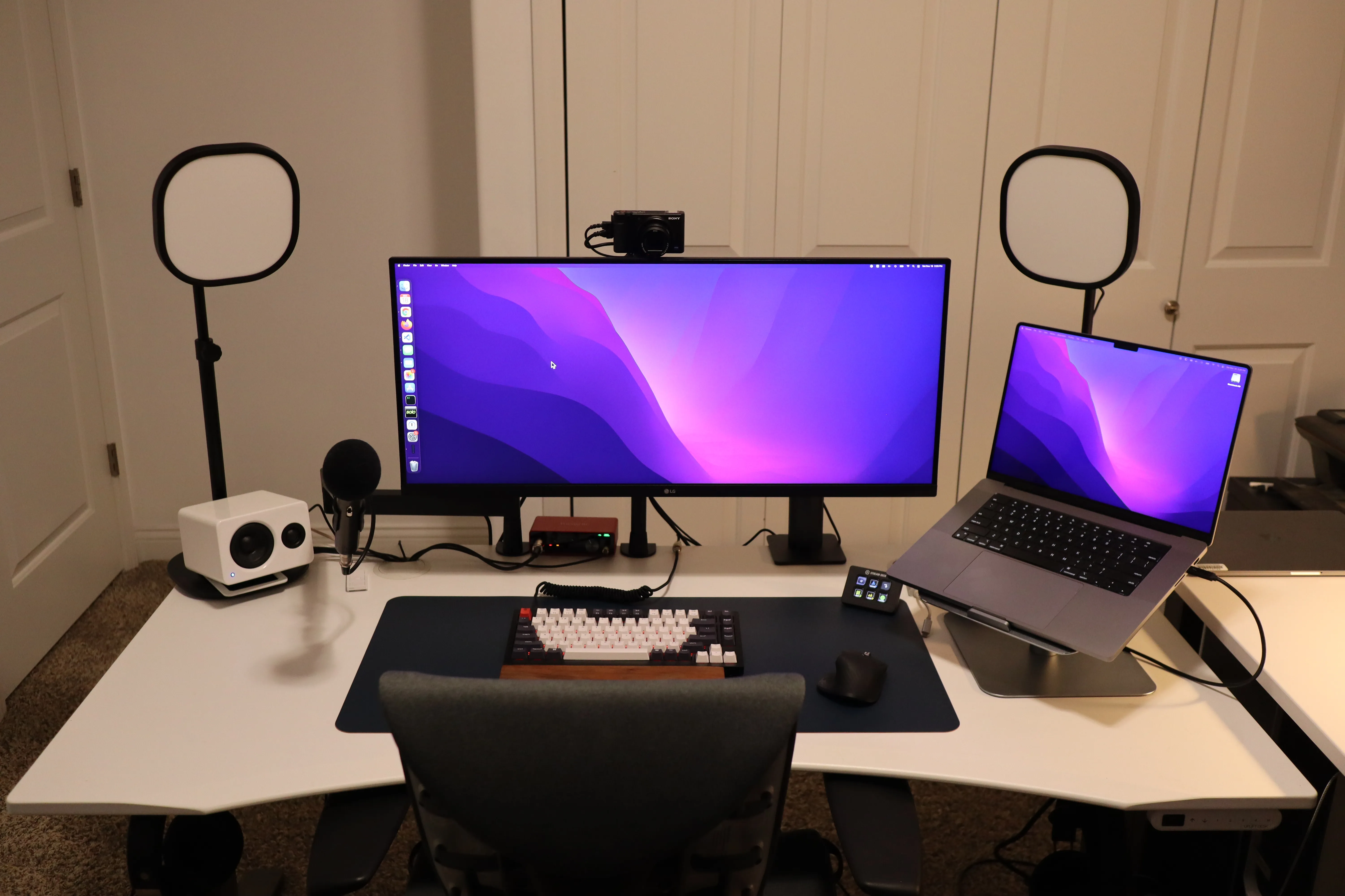 John Skender's desk and hardware